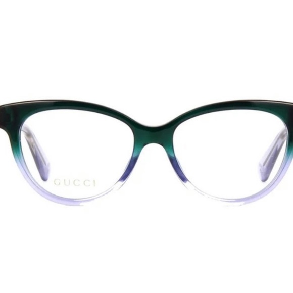 Gucci Eyewear Frame Glasses, Green, Gray, Silver - Picture 5 of 8